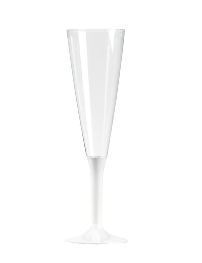 Flûte à champagne pour fête avec pied blanc 150 ml