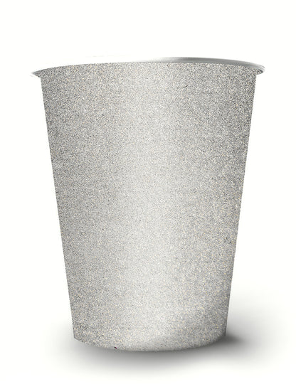 10 cupe americane scintilatoare de carton reciclabil Silver 53 Cl