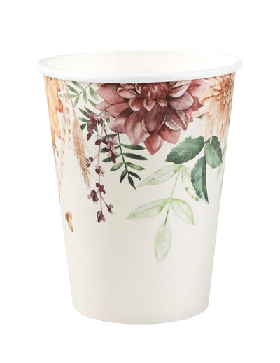 10 pahare Toamnă Florală 27 cl