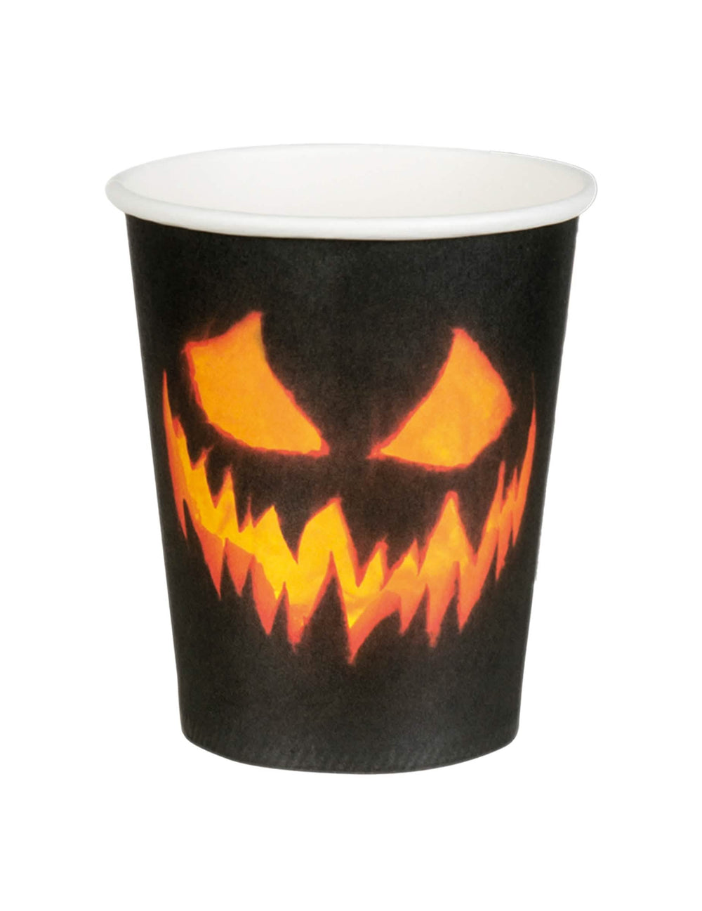 Pahare din carton cu dovleac înfricoșător pentru halloween negru și portocaliu