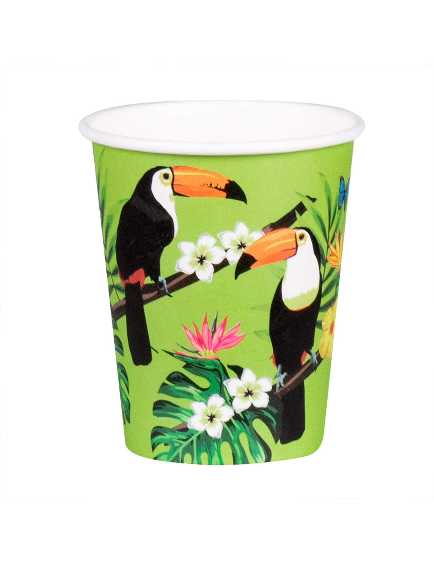 10 cupe de carton cu toucan verde 21 cl