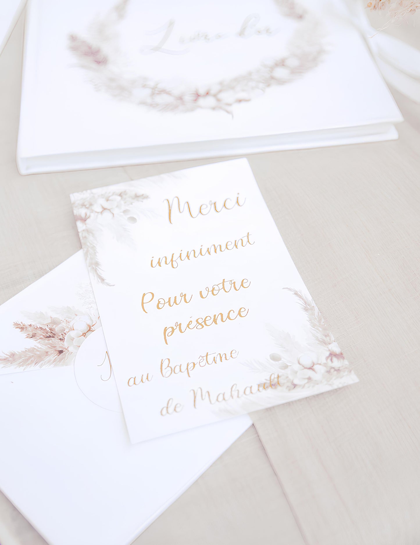 10 invitații pampas și flori de bumbac 10 x 15 cm cu plicuri 