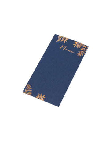 10 meniuri, ferigi marine și cuproase, 22,5 x 11 cm pentru nuntă