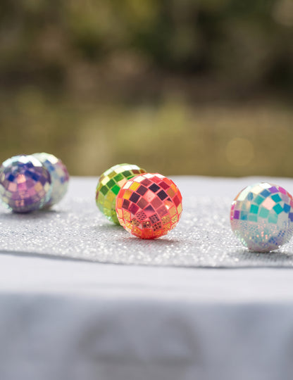 10 Mini boules à facettes irisées multicolores 4 cm