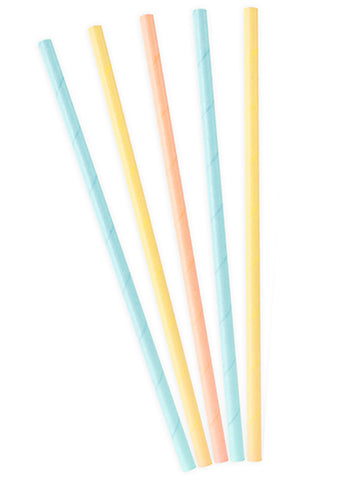 10 paie din carton în culori pastelate 19,5 cm pentru ziua de naștere