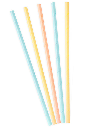 10 paie din carton în culori pastelate 19,5 cm pentru ziua de naștere