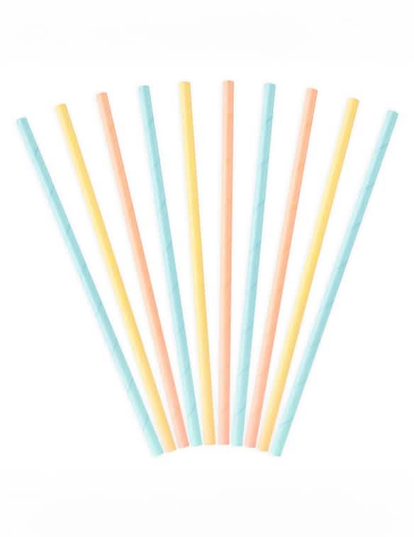 Dispunere în evantai a paielor din carton pentru aniversare în culori pastelate