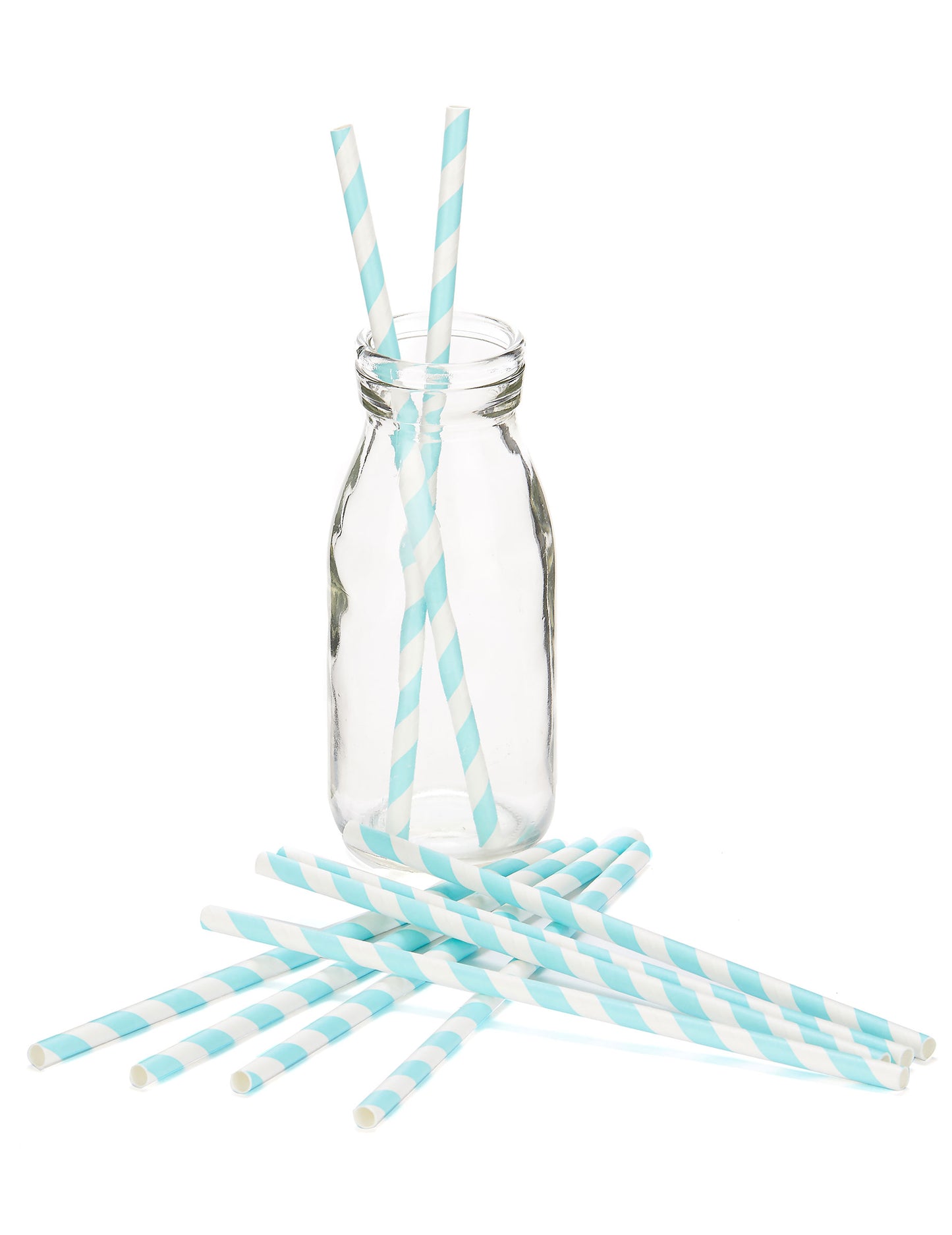 10 paie de carton cu dungi albastre pastelate 19,5 cm