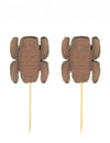 Pics en bois totem aventurier marron