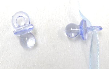 10 suzete plexiglas bleu ciel 2,5 cm pentru decorare 