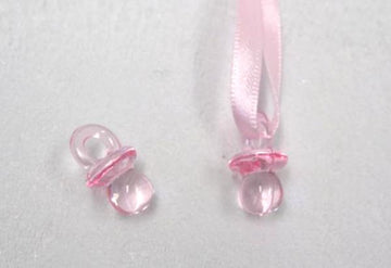 10 suzetă roz plexiglas 2,5 cm