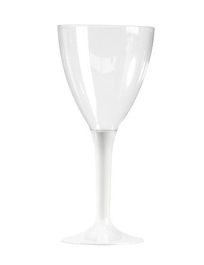 Verres à vin en plastique pour fête blanc