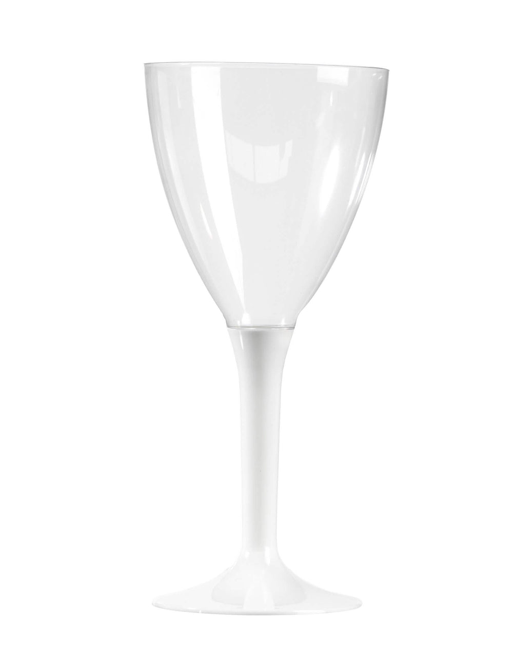 Verres à vin en plastique pour fête blanc