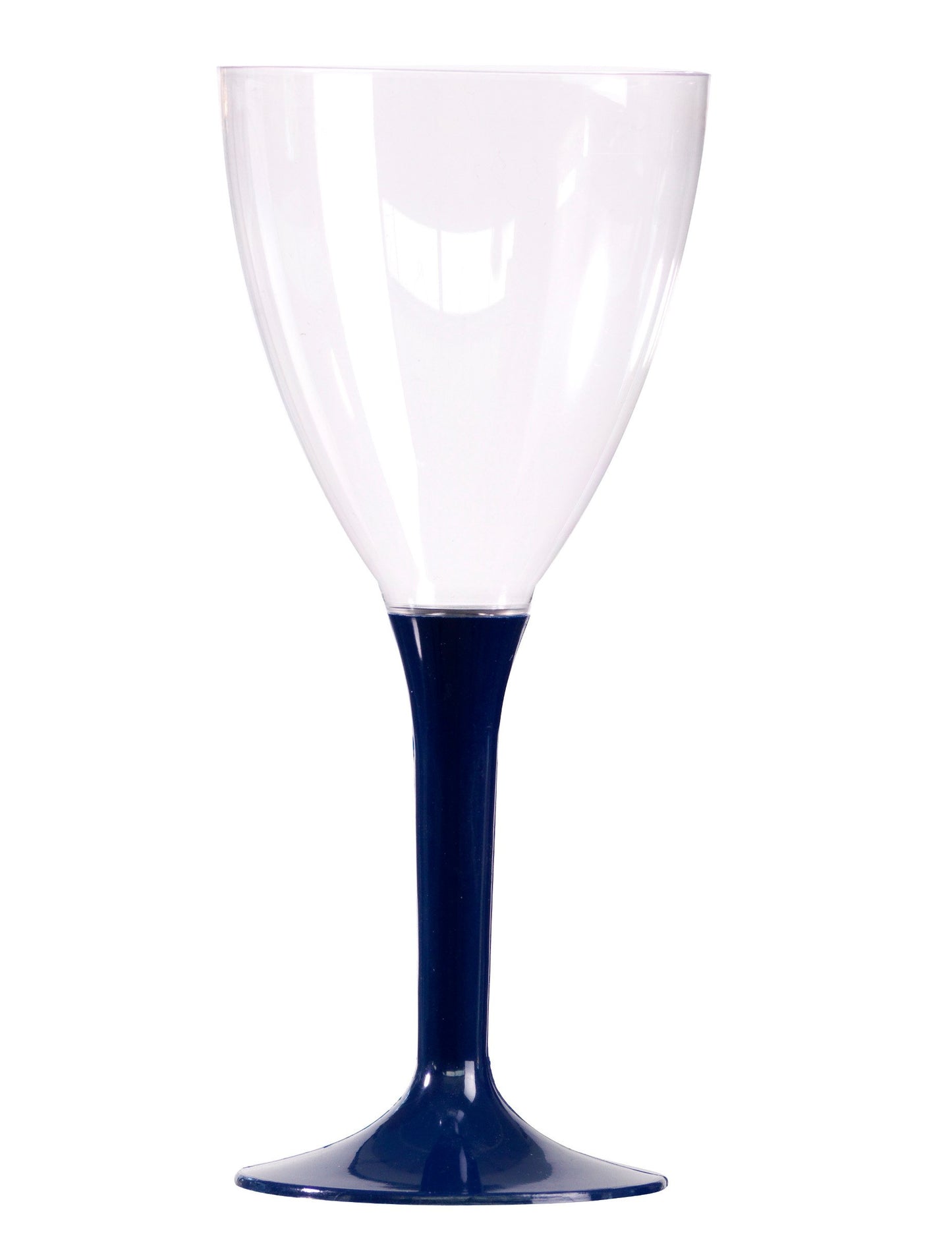 10 pahare de vin cu picior bleumarin, 160 ml, plastic