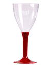 Verres à vin transparents avec pied bordeaux