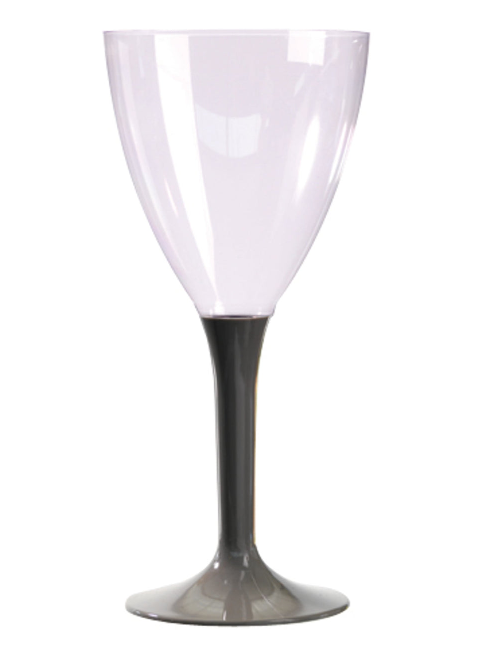 Verre à vin pour fête transparent avec pied taupe