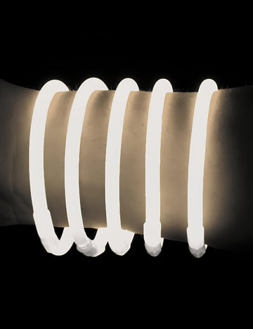 100 bracelets phosphorescent blancs