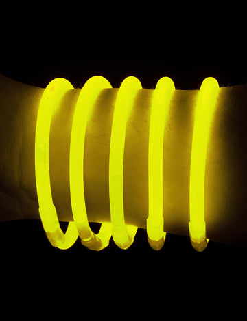 100 bracelets phosphorescent jaunes