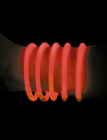 100 bracelets phosphorescent rouges
