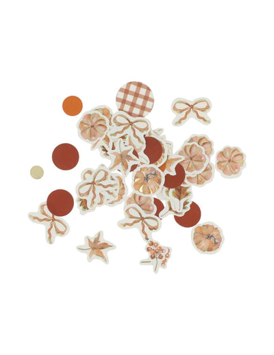 100 confetti Cottage Living din hârtie crem teracotă și aur 3 cm