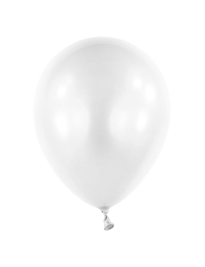 100 mini baloane din latex alb perlat 13 cm pentru arcă