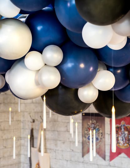 100 mini baloane din latex alb perlat 13 cm pentru arcă