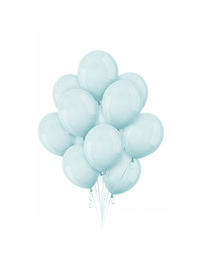 100 mini baloane din latex albastru pastel 13 cm pentru arc și cuburi