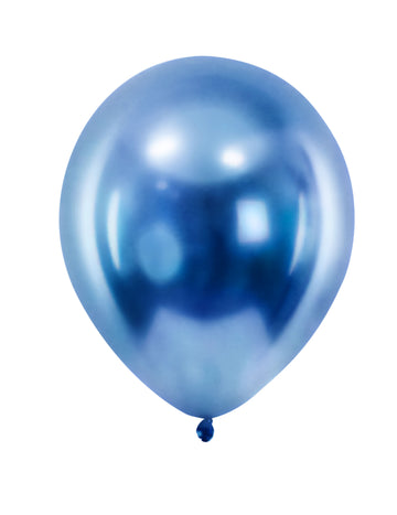 100 mini ballons latex métallisés bleu foncé 13 cm bleu marine