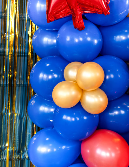100 mini baloane din latex metalic auriu 13 cm pentru arcă