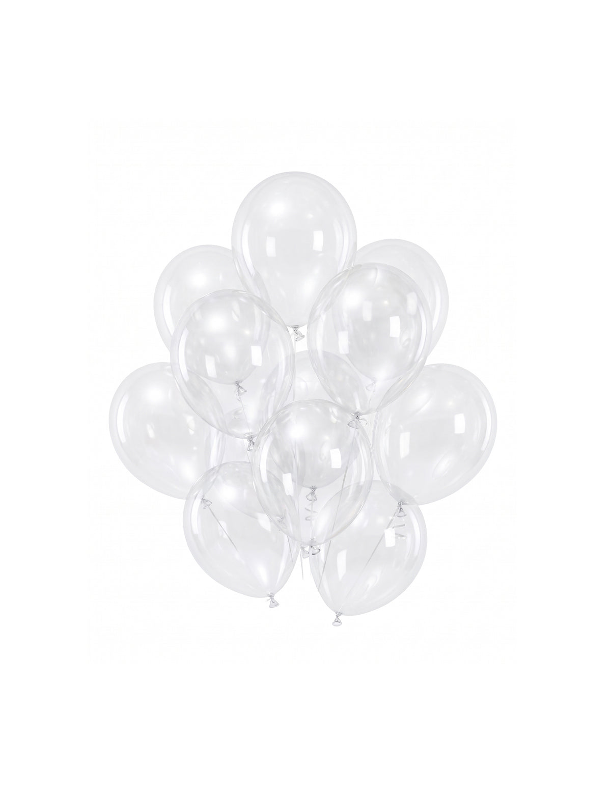 100 Mini ballons latex transparents 13 cm