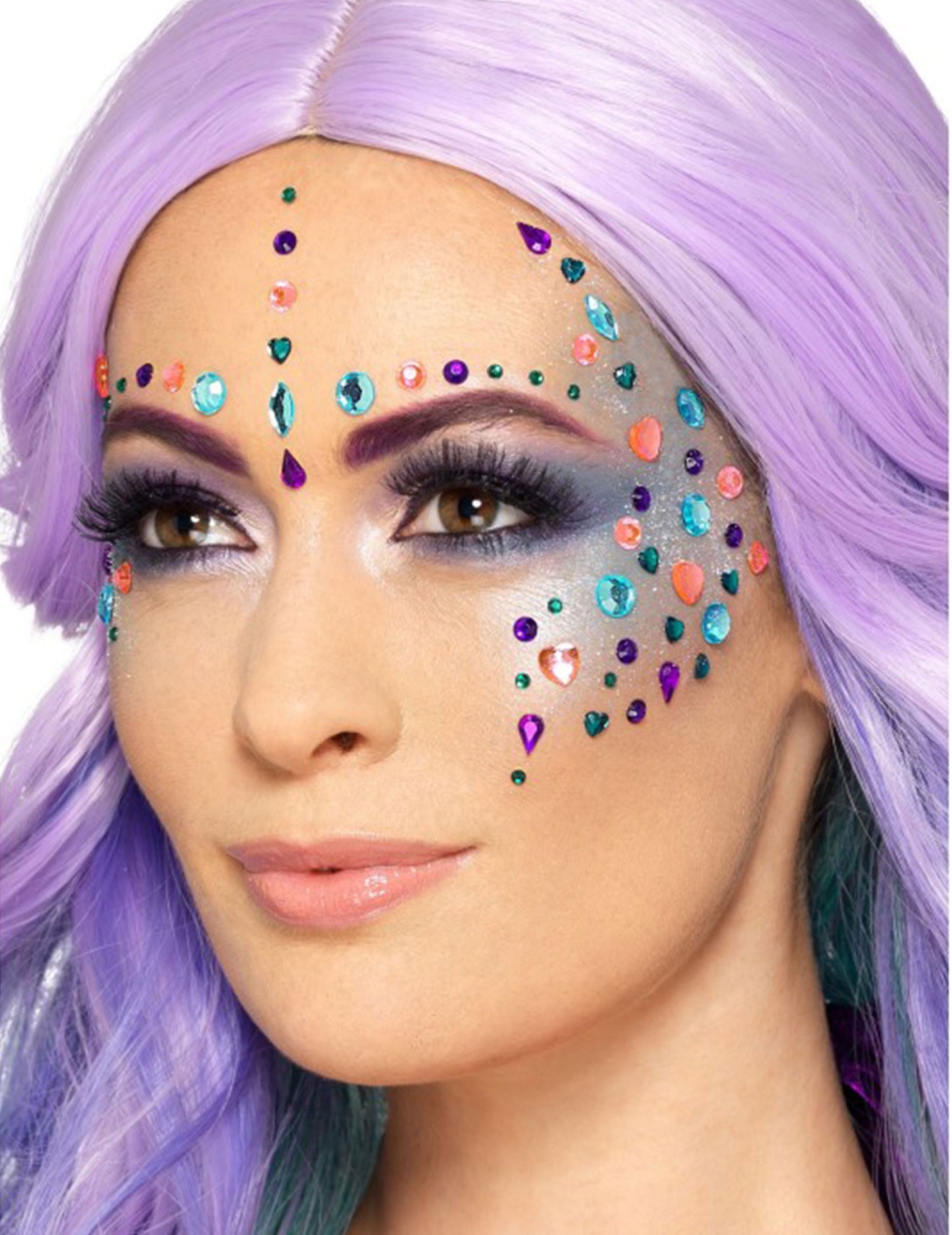 100 de strasuri pentru fețe multicolore girly