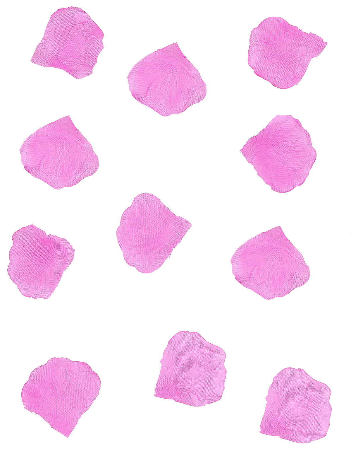 Pétales de rose pour mariage fuchsia en tissu