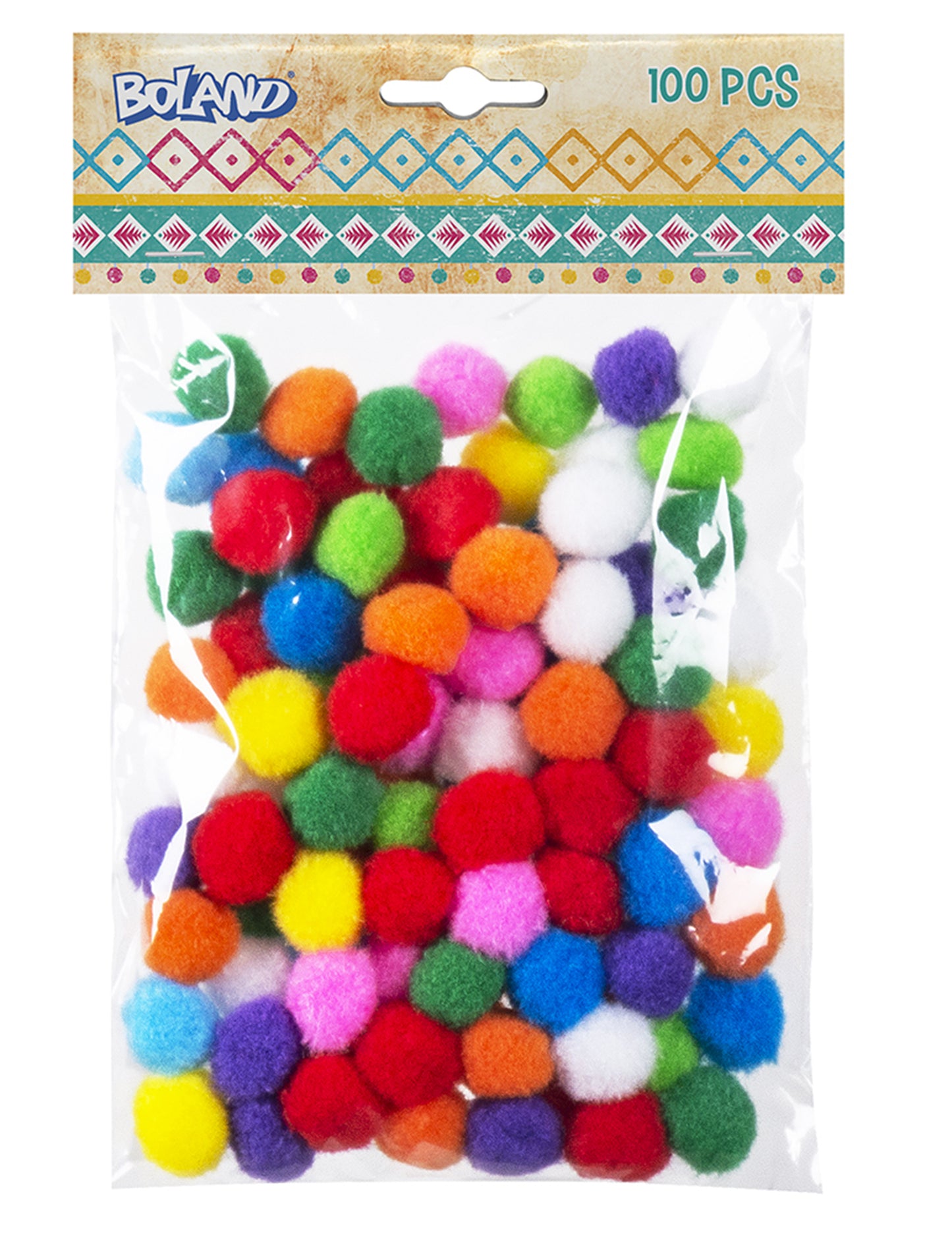 100 pompoane multicolore 2 cm pentru decorațiuni de petrecere