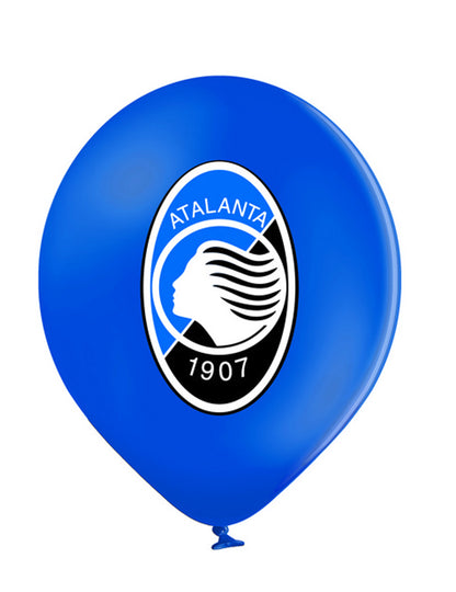 12 Ballons en latex Atalanta™ bleus et noirs 30 cm