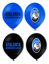 12 baloane din latex Atalanta™ albastre și negre 30 cm