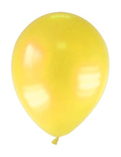 Ballons métallisés pour fête jaunes