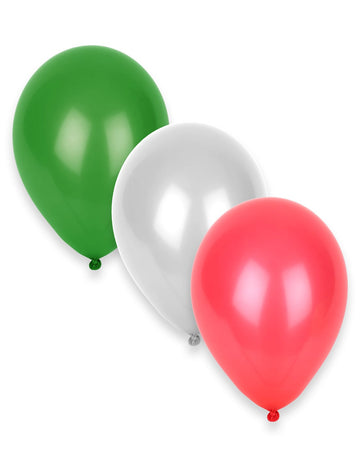 Ballons de supporter de l'Italie vert blanc rouge