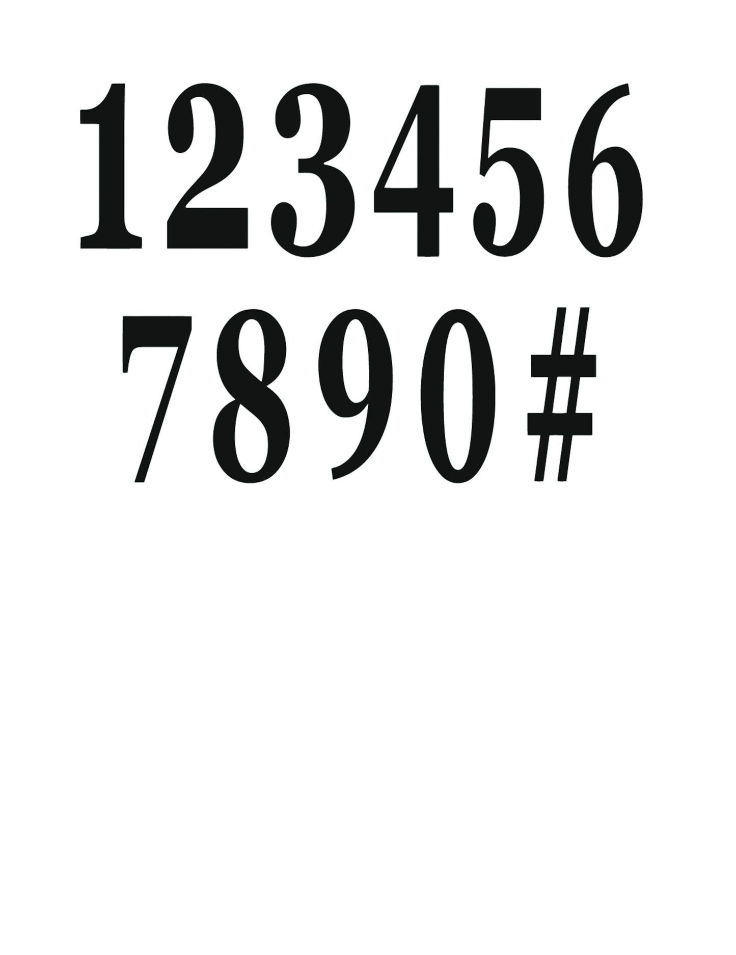 12 numere adezive negre 14 cm pentru decorare