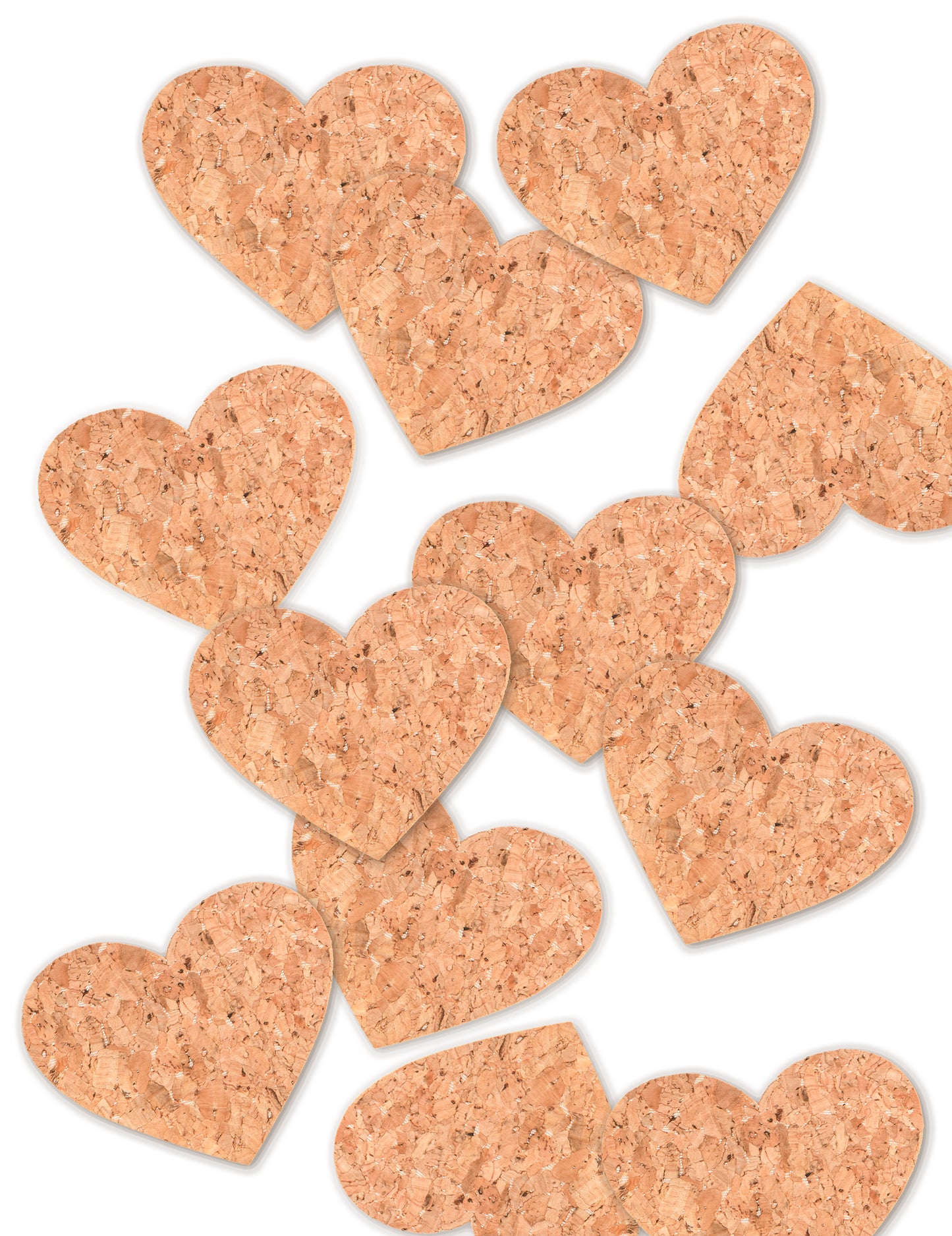 12 confetti inimă plută 8,3 x 7 cm pentru o nuntă rustică