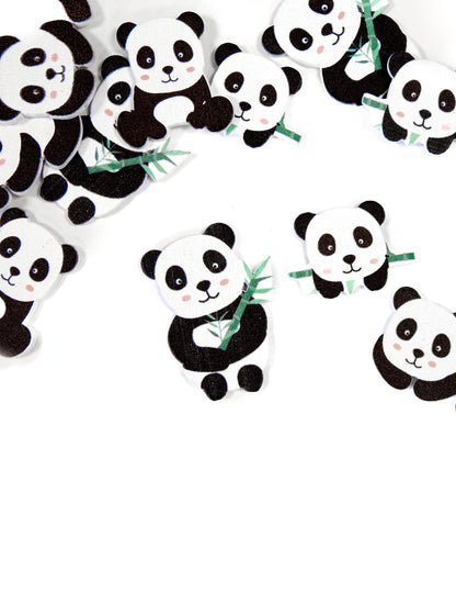 12 confetti din lemn cu formă de panda (aproximativ 3) cm decorarea mesei