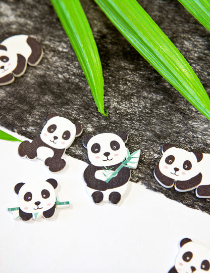 12 confetti din lemn cu formă de panda (aproximativ 3) cm decorarea mesei