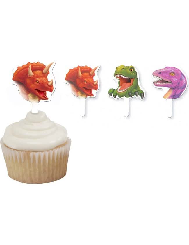 Decorațiuni pentru tort cu dinozauri, multicolore pentru aniversare