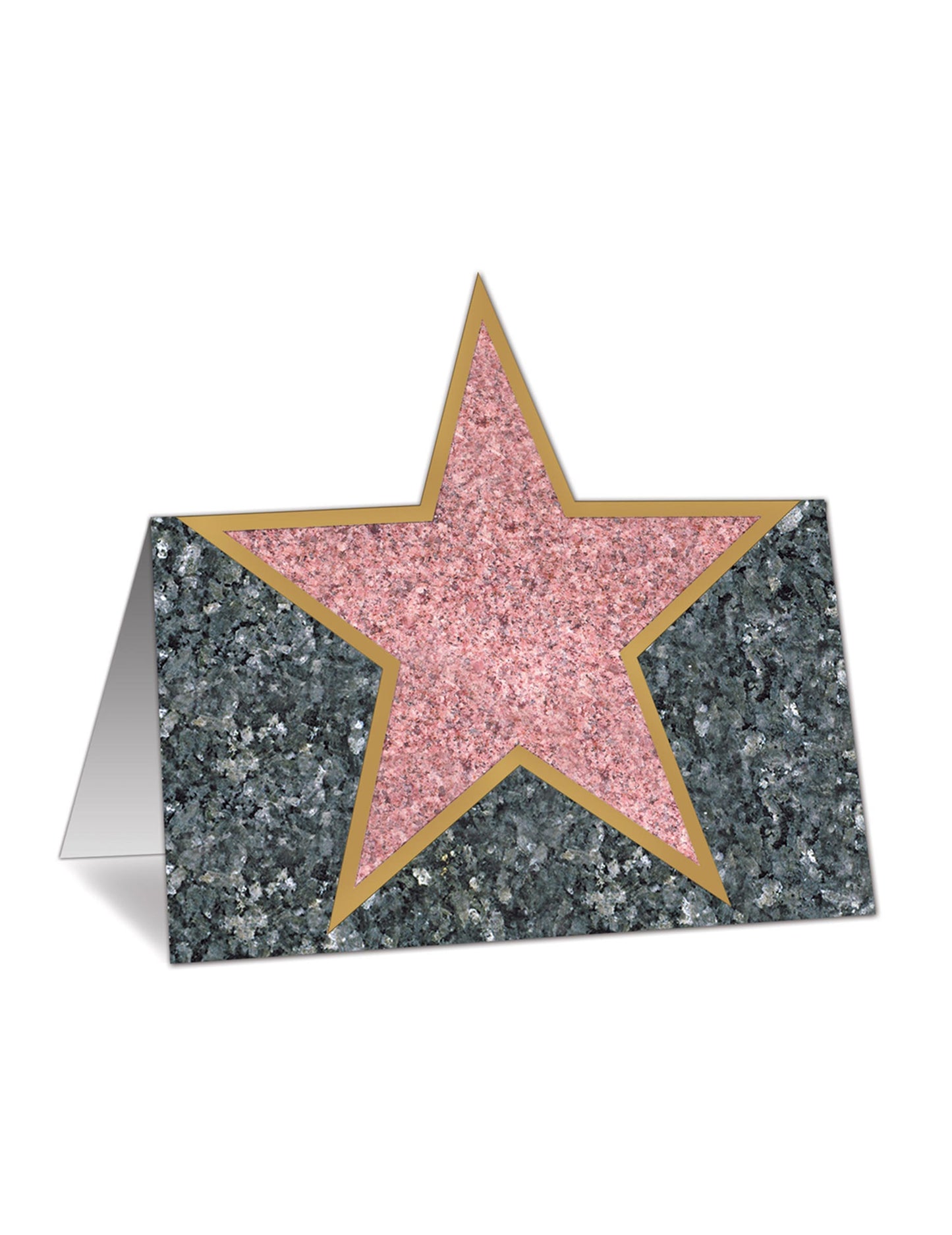 12 cartonașe de loc din carton gri Hollywood 11 cm aspect de marmură