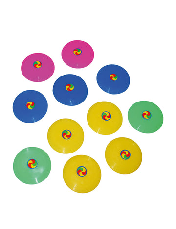 12 mini colorate frisbee 7 cm