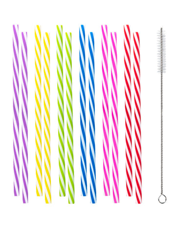 12 paie de plastic reutilizabile colorate 21 cm
