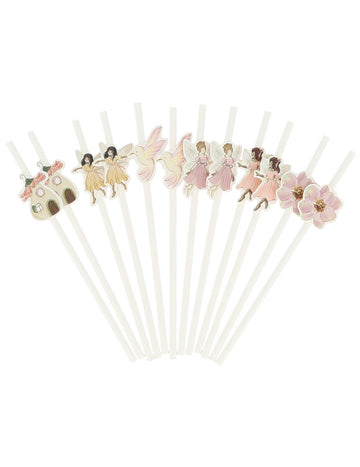 12 paie de zâne, hârtie albă și roz pastel, 19,5 cm pentru ziua de naștere a unui copil