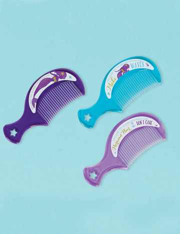 12 cadouri mici, colorate, cu piepteni de vis în formă de sirenă