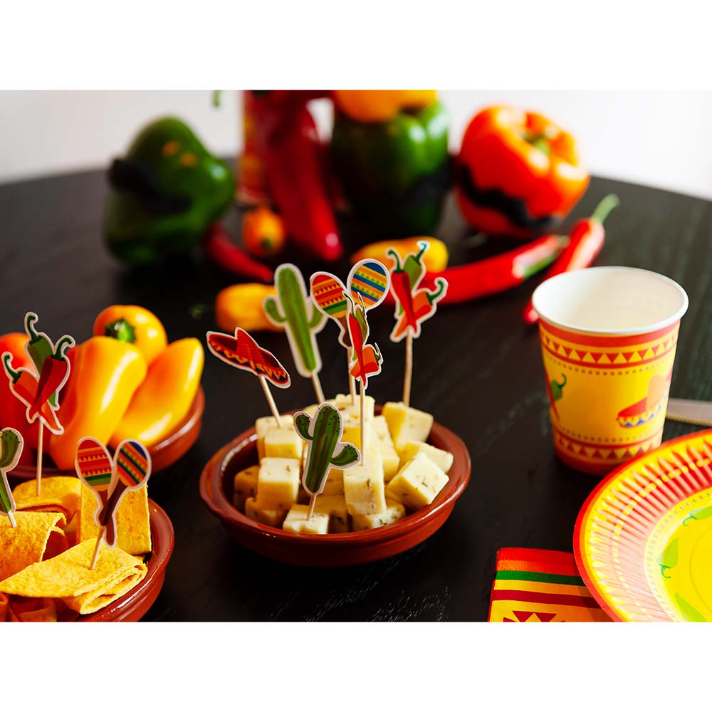 Mise en situation des pics mexicains pour fête