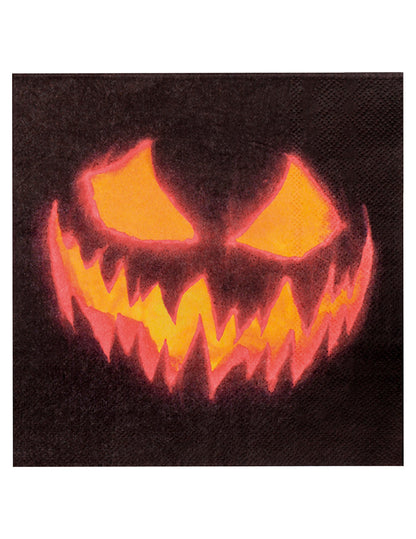 12 prosoape terifiante de hârtie de dovleac 33 x 33 cm
