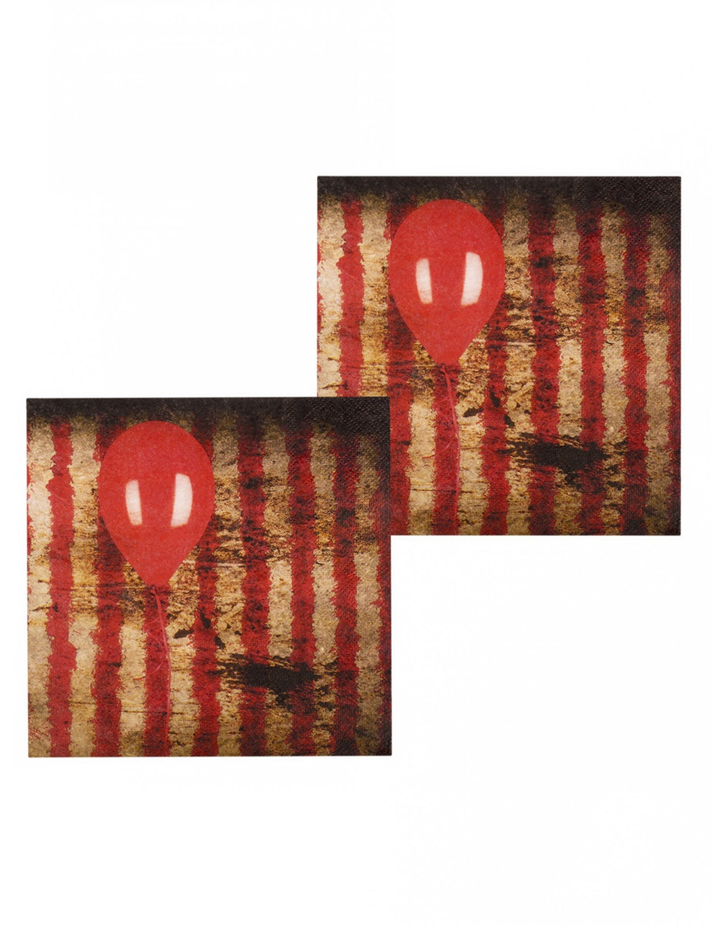 12 prosoape terifiante de hârtie clovn 33 x 33 cm